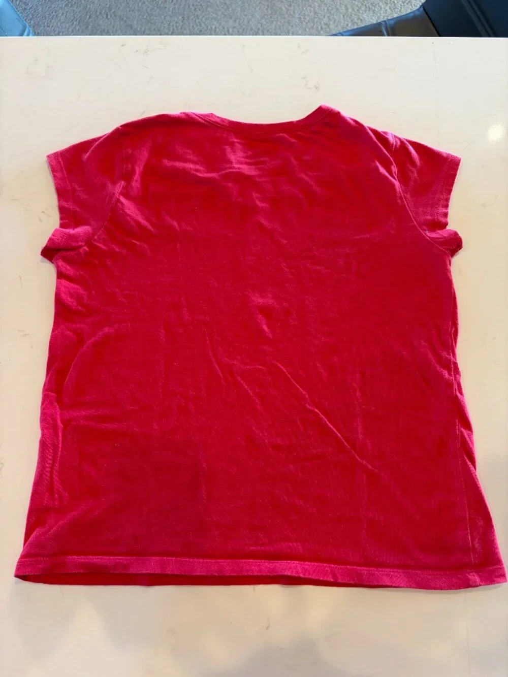 The Children’s Place Girls L 10/12 Red Basic Short Sleeve T-Shirt School Tee